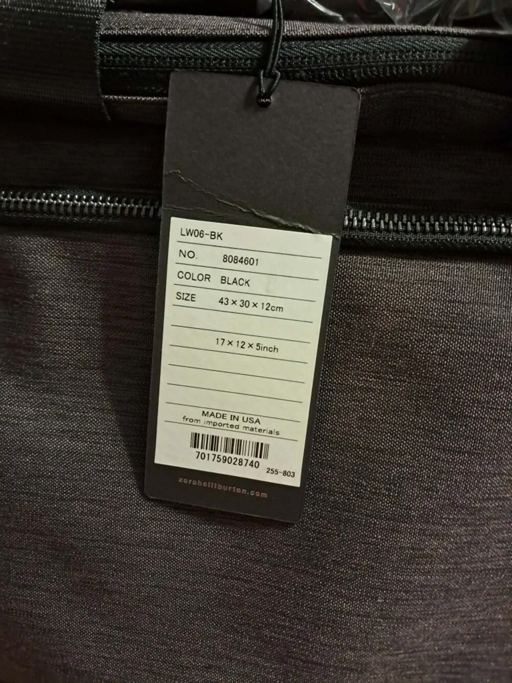 ZERO HALLIBURTON LIGHTWEIGHT BUSINESS CONVERTIBLE BAG NEW